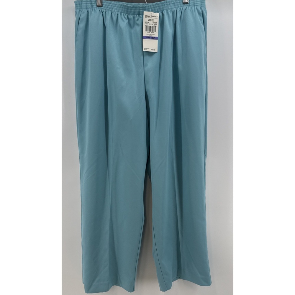 New! Blair 18 Petite  Stretch Waist‎ Aqua Blue 2 Pocket Pant